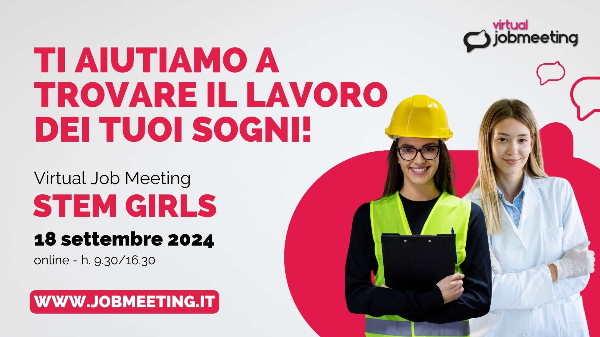 Valorizza il tuo talento STEM! Il 18 settembre torna il Virtual Job Meeting STEM Girls